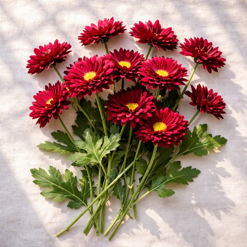 Chrysanthème - rouge - image 4
