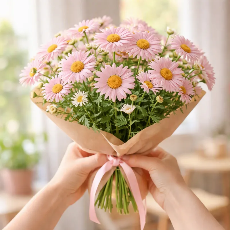 Marguerite des prés - rose - image 3