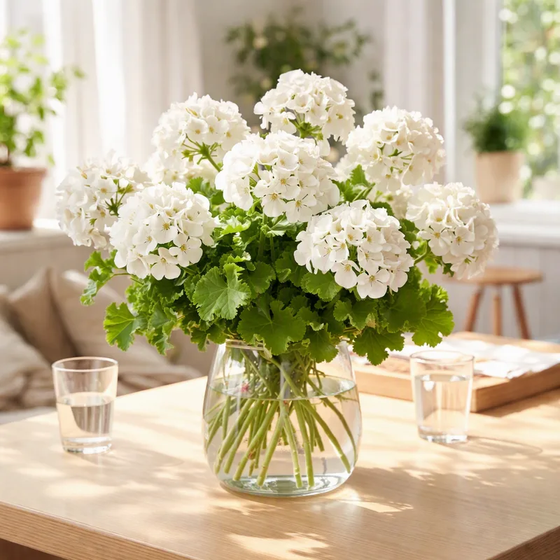 Pélargonium - blanc - image 2