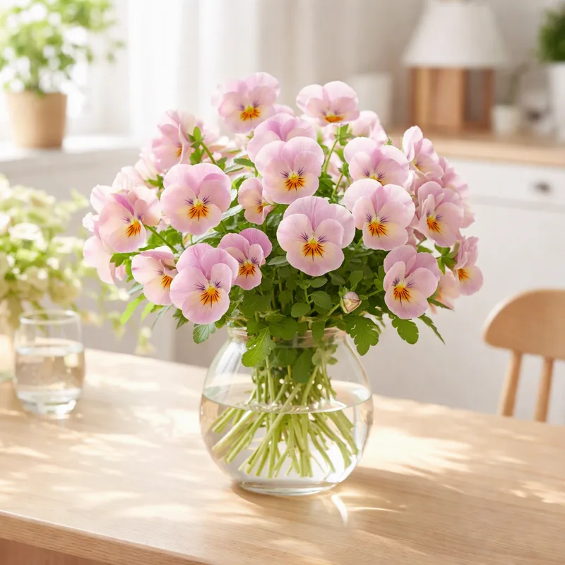 Pensée - rose - image 2
