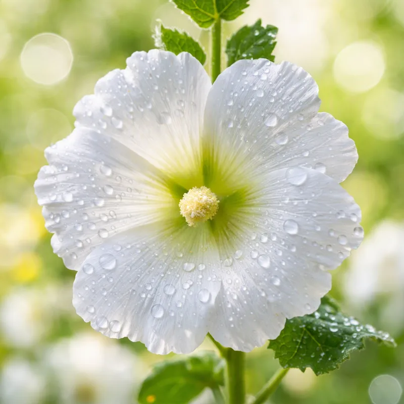 Rose trémière - blanc